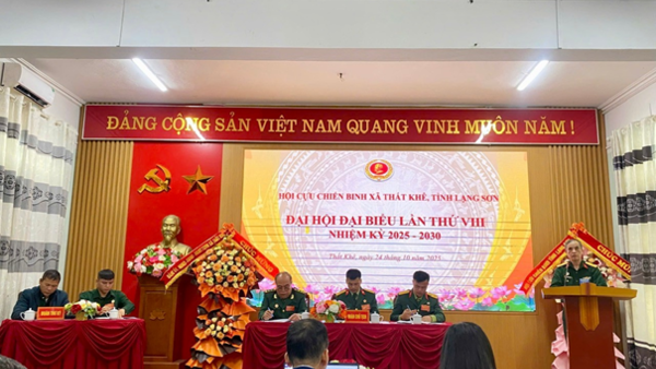 Đại hội đại biểu Hội Cựu chiến binh xã Thất Khê lần thứ VIII nhiệm kỳ 2025 - 2030